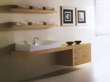 MARIPOSA 19 - Wall-mounted vanity unit with drawers _ LASA IDEA